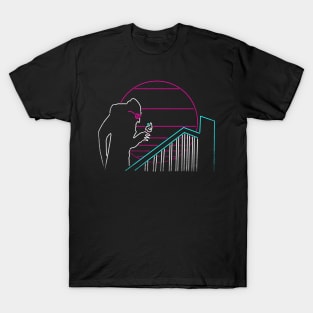 Nosferatu in the 80s - Vampire Retrowave T-Shirt